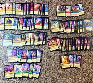 Disney Lorcana TCG Bulk Card Lot - 150+ Cards from Multiple Sets
